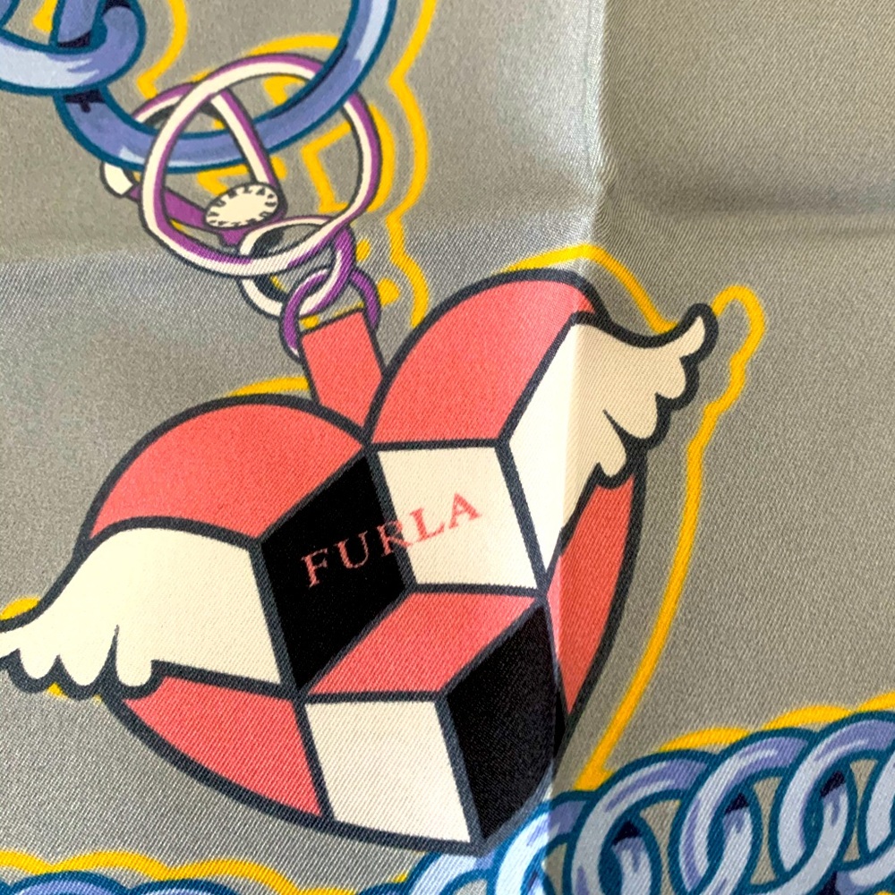 Playful silk scarf